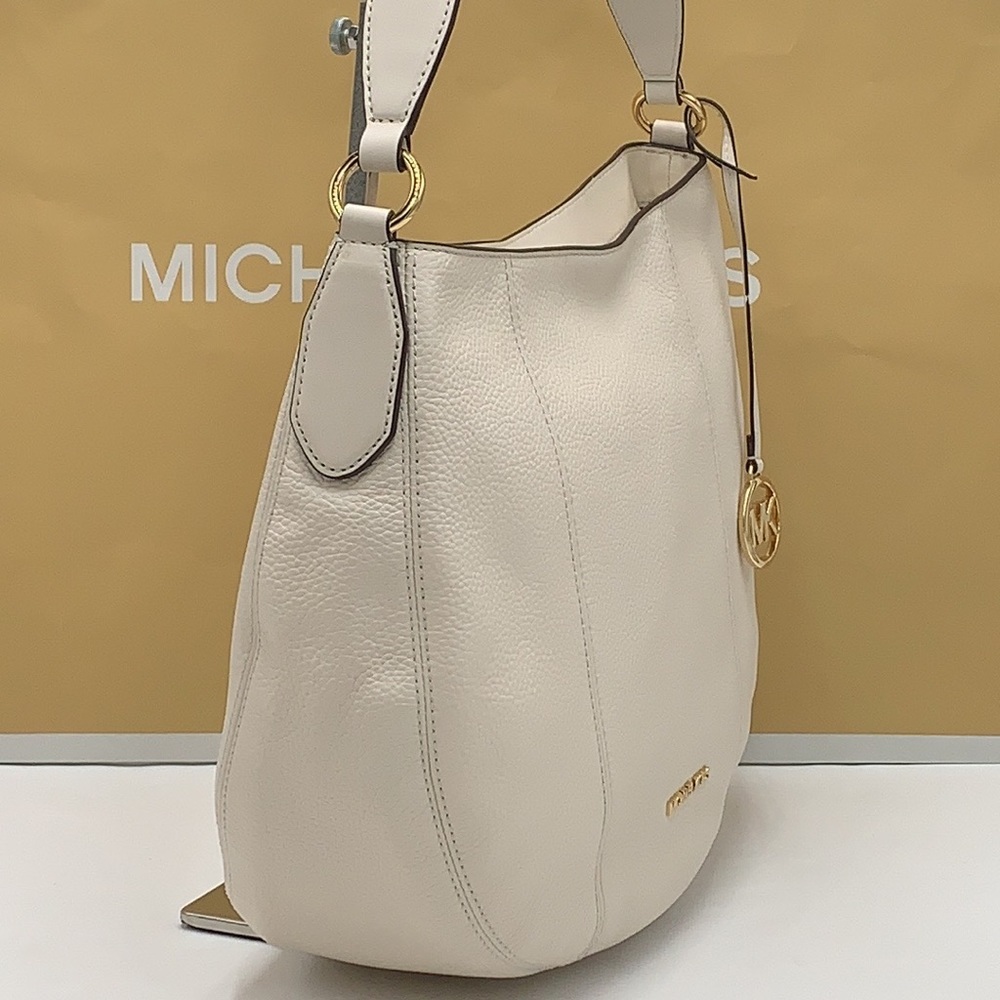 MICHAEL KORS BROOKE LARGE HOBO SHLDR LEATHER LIGHT CREAM COLOR - Picture 7 of 16